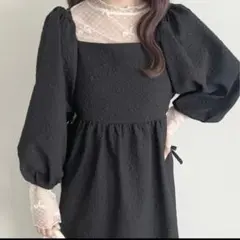 apres jour 長袖ワンピース X-LARGE ブラック レディース