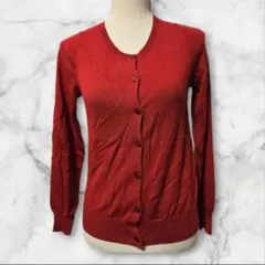 美品 Simplicite シンプリシテェ カーディガン 赤