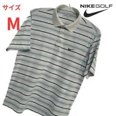 【Nike Golf 】DRI-FIT Mサイズ ストライプシャツ