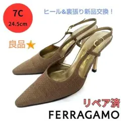 ✨️腕利き職人のリペア済✨️良品【フェラガモ】ガンチーニ ストラップ パンプス