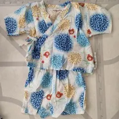 ミキハウス ホットビスケッツ 花火＆ビーンズ君 甚平 80