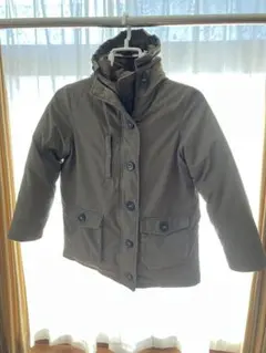 ビームス　カーキ フード付き ダウンジャケット