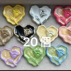 デコパーツ　カボション　センターパーツ　ハート　バラ　花