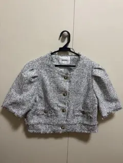 NICE CLAUP ツイード ジャケット 半袖のサムネイル