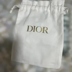 Dior ノベルティ⭐︎ロゴ入り巾着袋 ホワイト