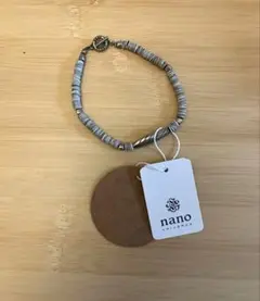 【新品未使用】 ナノユニバース シェルビースプレスレット