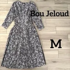 Bou Jeloud 花柄 ロングワンピース 38 ウエストリブ Aライン