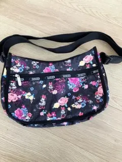 LeSportsac ミニーマウス 花柄 ショルダーバッグ