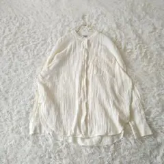 Auntie Rosa HolidayダブルガーゼBIGシャツ バンドカラー F