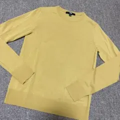 ユニクロ ウール マスタードイエロー ニット s