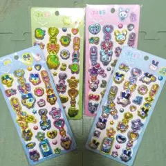 新品未開封★たまごっち☆ぷくキラチャームステッカー4種セット★まめっちみみっち