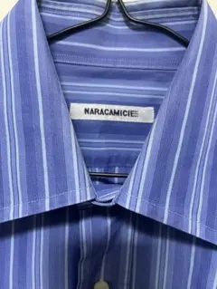 NARACAMICIE 青白ストライプ 長袖シャツのサムネイル