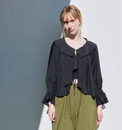 新品】Kazumi×SamansaMos2 コラボ レースブラウス ブラック - メルカリ