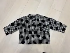 manina 長袖シャツ 95cm チェック ドット