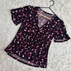 COMME CA ISM プルオーバー　チュニック　vネック ストレッチ （F）