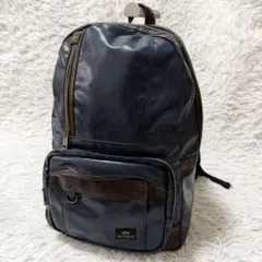 アルファ インダストリーズ バッグ リュック ネイビー　レザー
