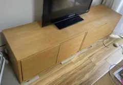 MUJI 無印良品 オーク材スタッキングシェルフキャビネットTVAVローボードのサムネイル