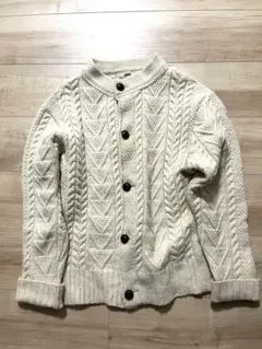 5326ゆうちゃん【美品】45R ローゲージカーディガン ケーブルニット 5326【美品】45R ローゲージカーディガン ケーブルニット 厚手