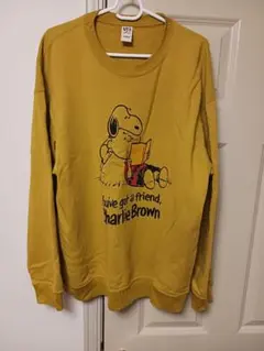 UNIQLO　ピーナッツ スウェットシャツ　イエロー　XL