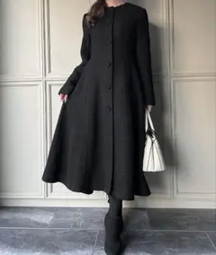美品★１０万程 S MaxMara エス マックスマーラ アストラカンコート 黒 美品☆10万程 S MaxMara エス マックスマーラ アストラカンコート 黒