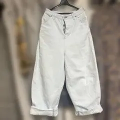 最終　ミナペルホネン　ライトブルー デニムパンツ36のサムネイル