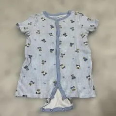 Ralph Lauren 水色チェックロンパース 9M