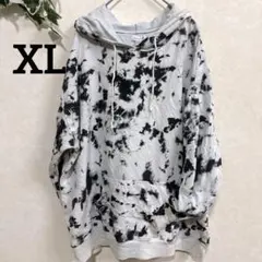 flirtitude ACTIVE 【XL】タイダイ柄 パーカーグレーブラック