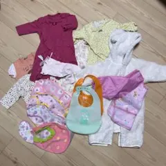 女の子　ベビー服　スタイ　14点セット