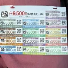牛角総額9,500円分の割引クーポン