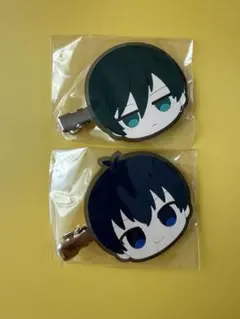 ブルーロック　ガチャガチャ　潔与一　糸師凛　ヘアクリップ