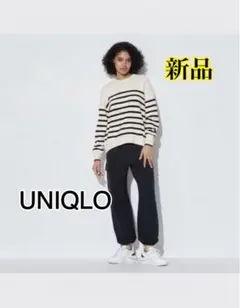 UNIQLO スムースコットンリラックスボーダークルーセーター新品3990円XL