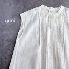 ミナペルホネン　白　タンバリン ボリュームパフ袖　ブラウス　ハンドメイド 6／28まで出品 ミナペルホネン 白 タンバリン パフ袖 ブラウス