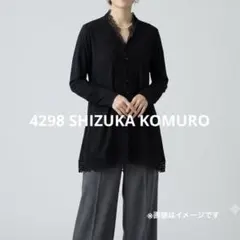 シズカコムロ レース カーディガン トップス 花柄 黒 42 大きいサイズのサムネイル