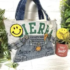 デニムリメイクバッグ・スマイル