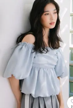 FRAY I.D 3wayオフショルパフスリーブブラウス／ウォッシャブル