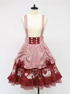 Angelic Pretty ハートギンガムフリルエプロン - メルカリ