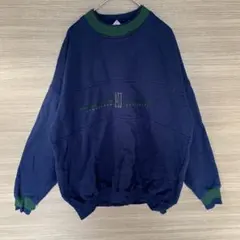 カナダ製 90s IRONCLAD ネイビー スウェット L カレッジ刺繍 AU