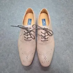 未使用！ASTONMJAZZ ドレスシューズ 革靴 25.5cm ベージュ - メルカリ