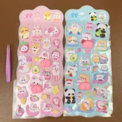 3D立体シール2枚セット ピンセット付き