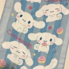サンリオ キャラクター シナモン 水色 フェイスタオル シナモロール