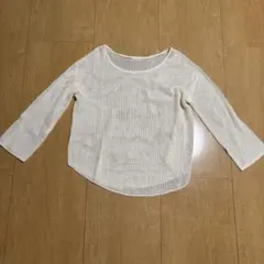 GU ホワイト メッシュ　トップス　セーター　Ｌサイズ　レディース