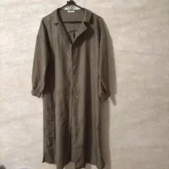 最終値下げ★【コルザ】長袖　ロングシャツワンピース　ロングカーディガン　L