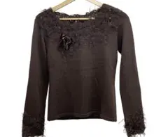 LANVIN COLLECTION ブラウン長袖トップス 38