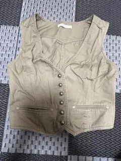 ベスト　ベージュ　ユニクロ　UNIQLO Sサイズ