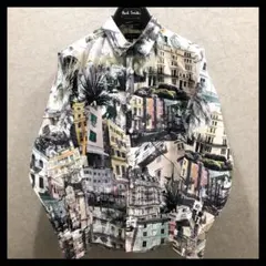 【美品】ポールスミス 長袖シャツ Mサイズ 総柄 マルチカラー