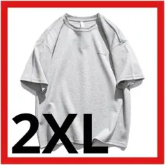 半袖 Ｔシャツ (XXL) 夏 ゆったり グレー ト カジュアル お洒落 韓国風のサムネイル