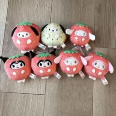 サンリオ　フルーツきぐるみマスコット　いちご　キウイ　７点セット　ナムコ限定
