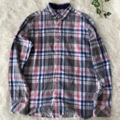 バーバリー ブラックレーベル 長袖シャツ チェック柄 サイズ2 ボタンダウン