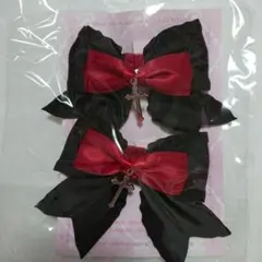 【5日限定値下】LOTUS ribbon　ツインテール　リボンバレッタのサムネイル