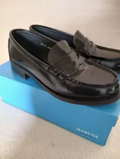 HARUTA　ブラック ローファー 22.5cm　3E